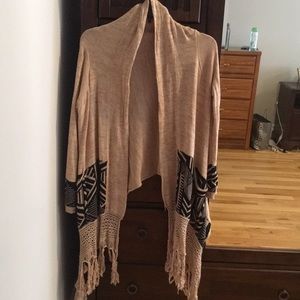 Cardigan with unique designs/fringe